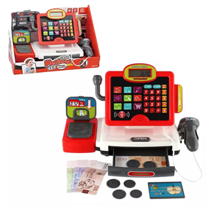 اسباب بازی صندوق فروشگاهی کودک قرمز supermarket cashier toys BSCI Five Star_اسباب بازی
